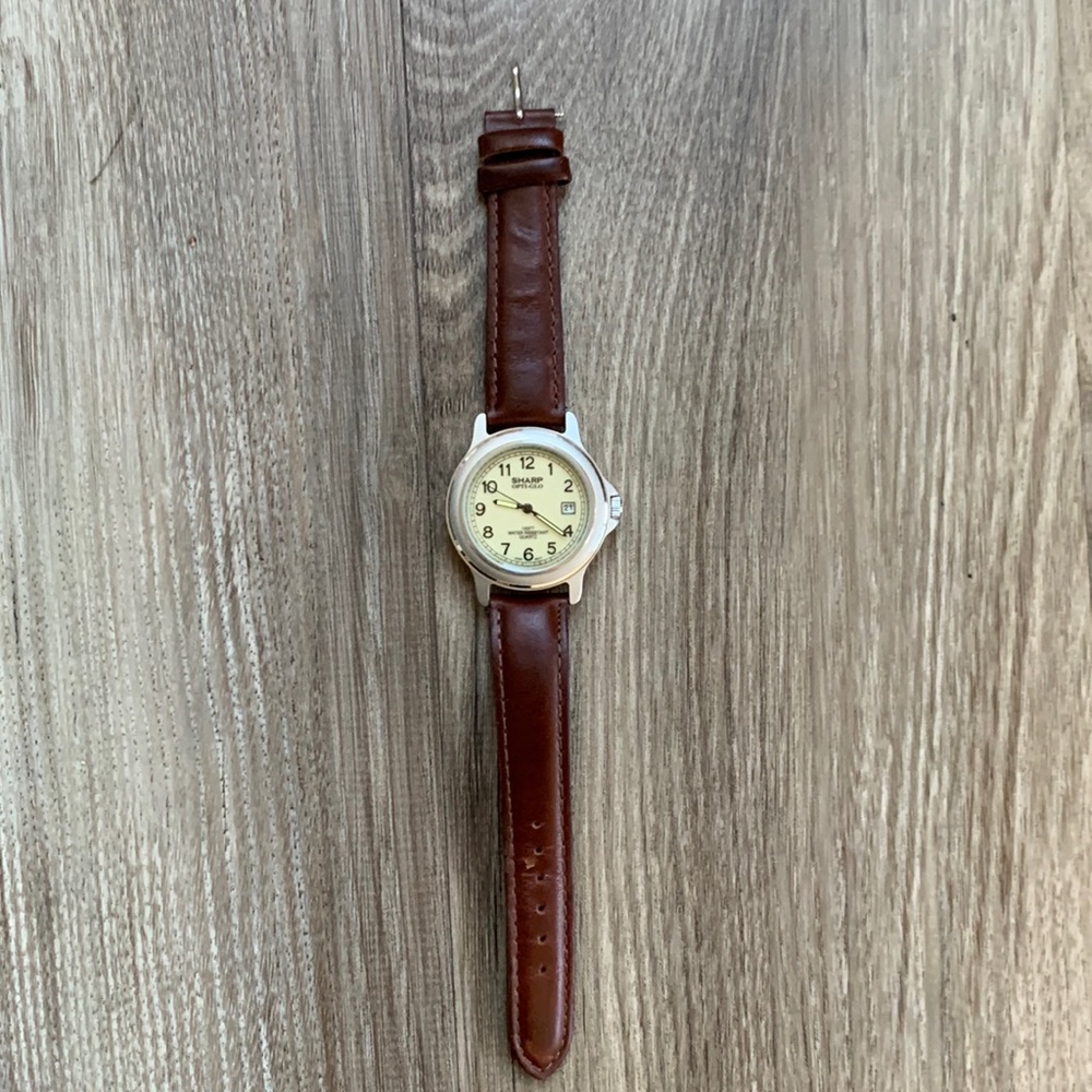 Vintage Sharp Watch Opti-Glo Glow In the Dark Hands Wrist Watch SHP201